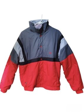 Roffe Vintage Thinslate Color Block Puffy Ski Jacket Size L